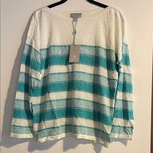 Pure Collection Linen Knit Top, NWT size 8/10